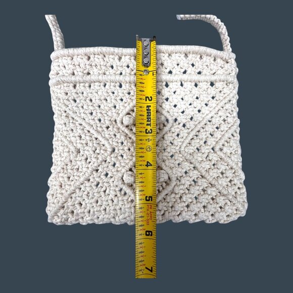 Pacific Connections Macrame Crossbody Bag Woven Shoulder Purse California Lot - Picture 7 of 12